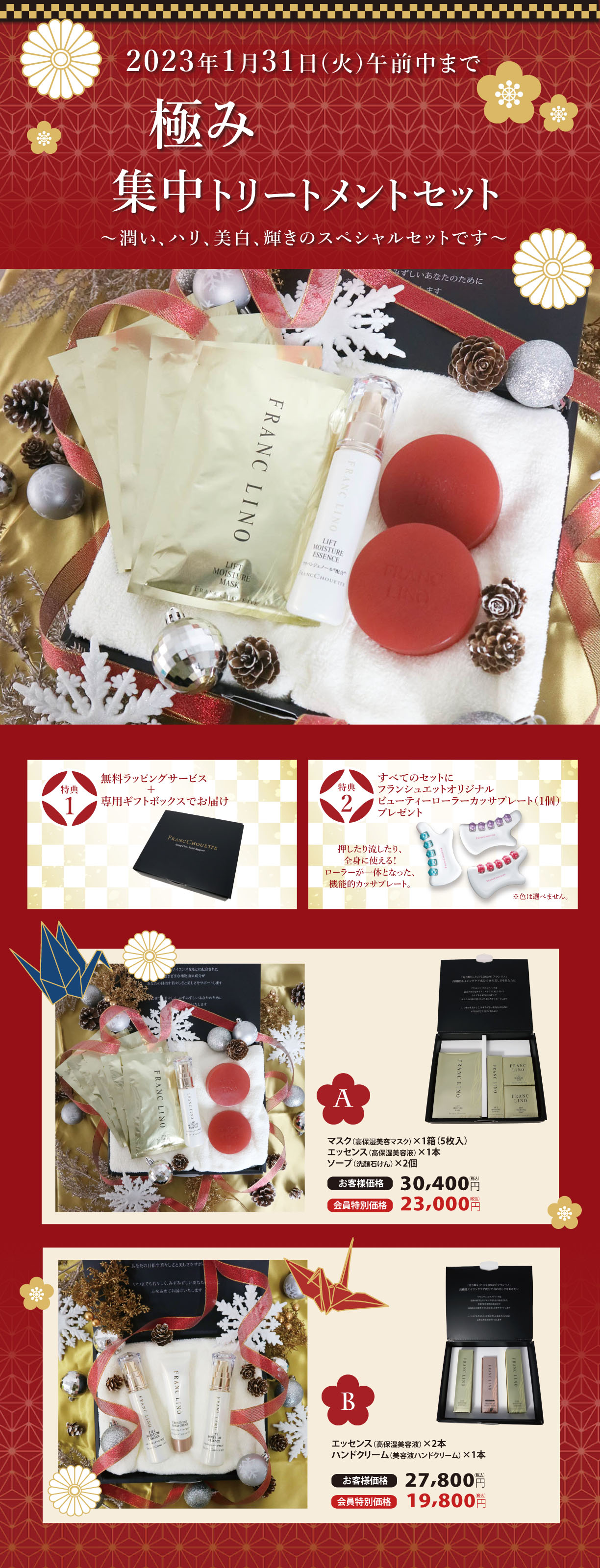 極み集中トリートメントセット（正月）