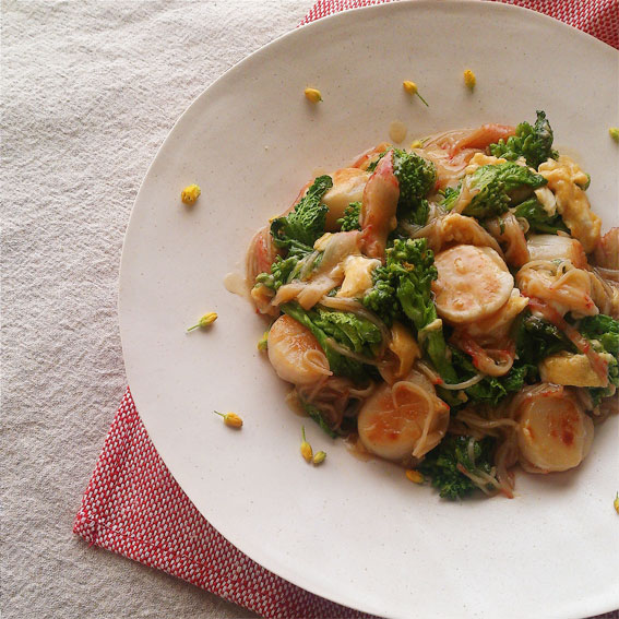 菜の花の卵とじかにあんかけ