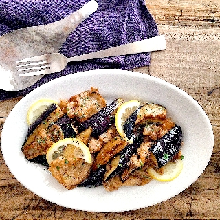 豚となすのレモンマリネ