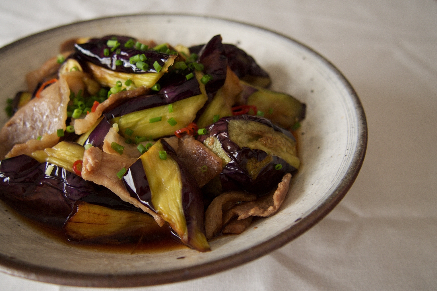 なすと豚肉の南蛮漬け