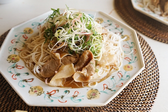 豚と薬味の冷製あんかけそうめん