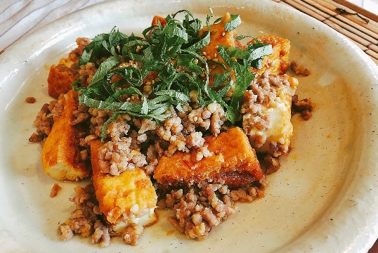 Vol.4　豚ひき肉と厚揚げのスタミナソテー